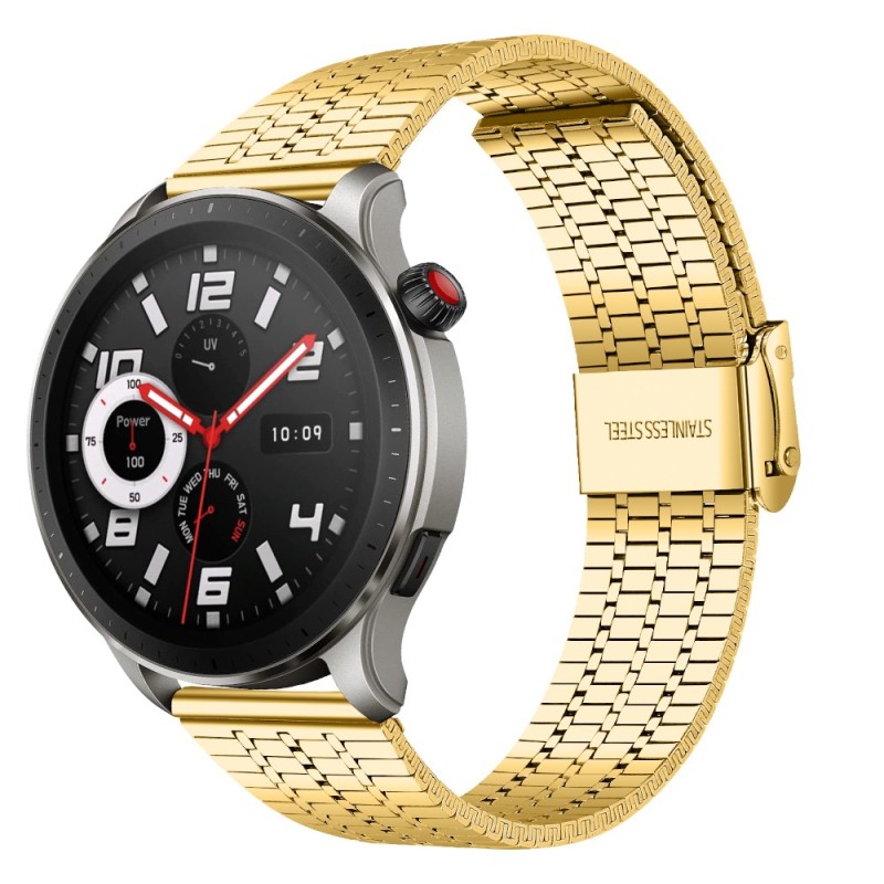 Estuyoya Correa acero Flexible Amazfit GTR 4 oro