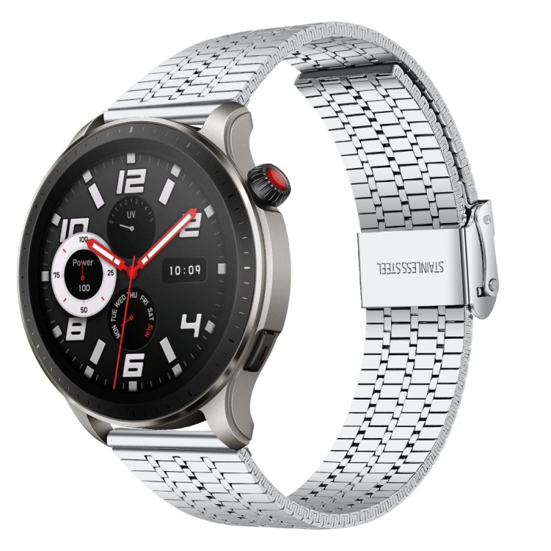 Estuyoya Correa acero Flexible Amazfit GTR 4 plata