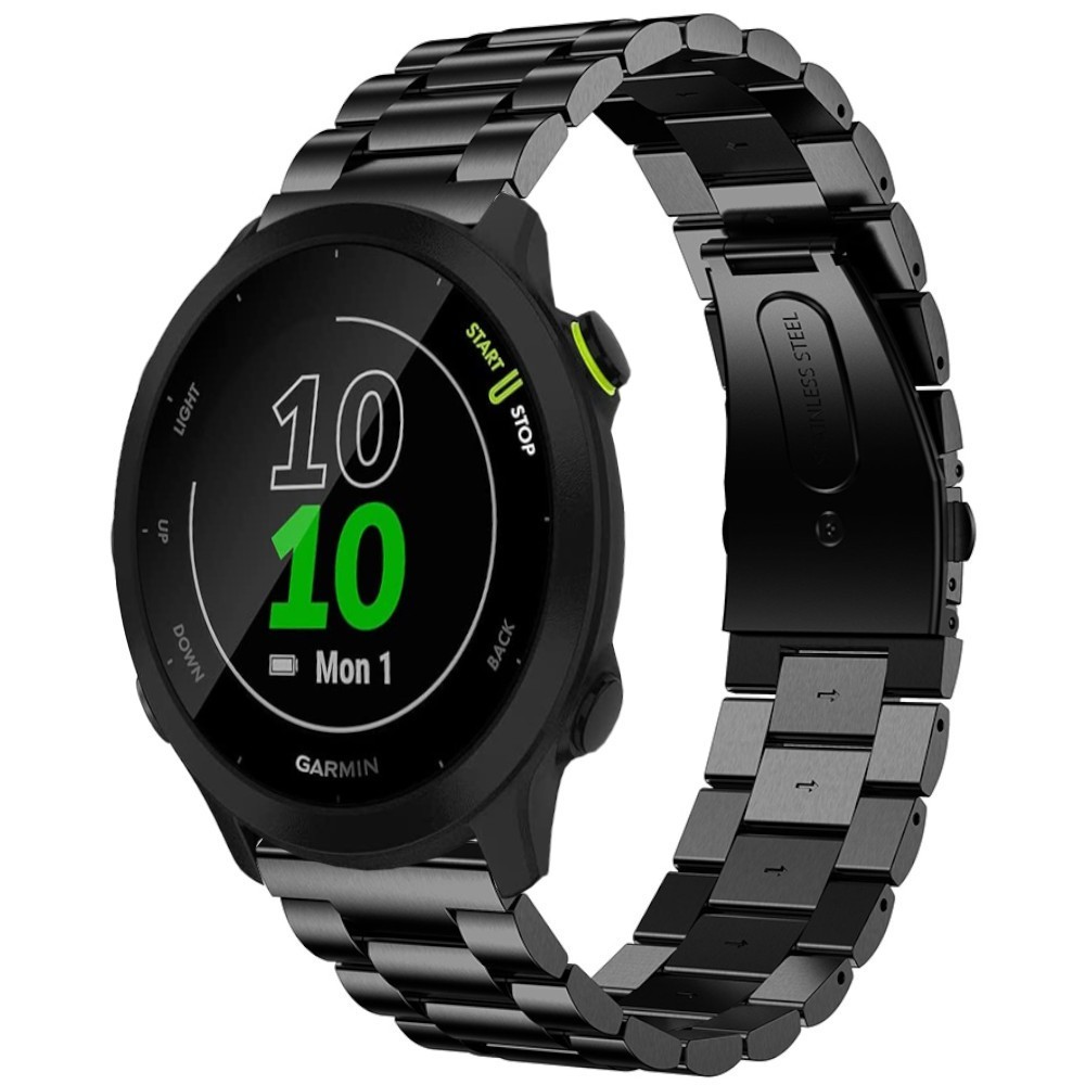 Estuyoya Correa metal acero Garmin Forerunner 55 negro