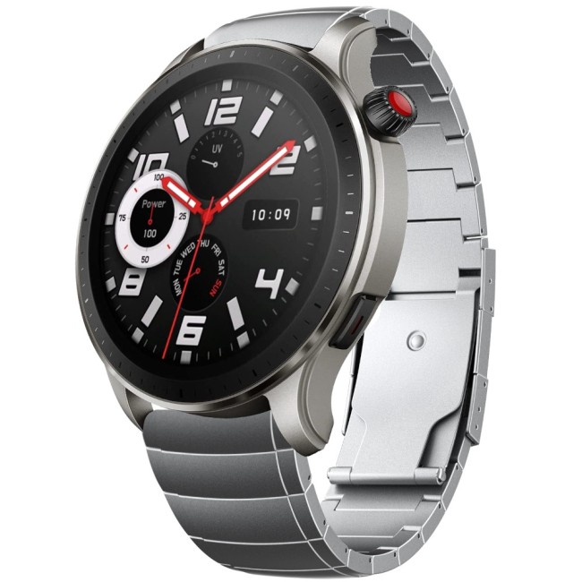 Estuyoya Correa acero Luxury Amazfit GTR 4 plata