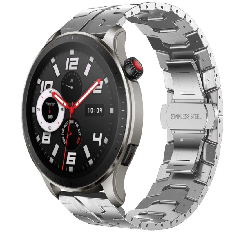 Estuyoya Correa acero Transformer Amazfit GTR 4 plata