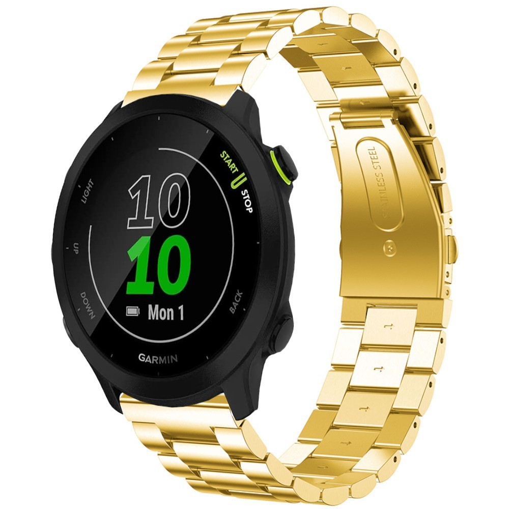 Estuyoya Correa metal acero Garmin Forerunner 55 oro