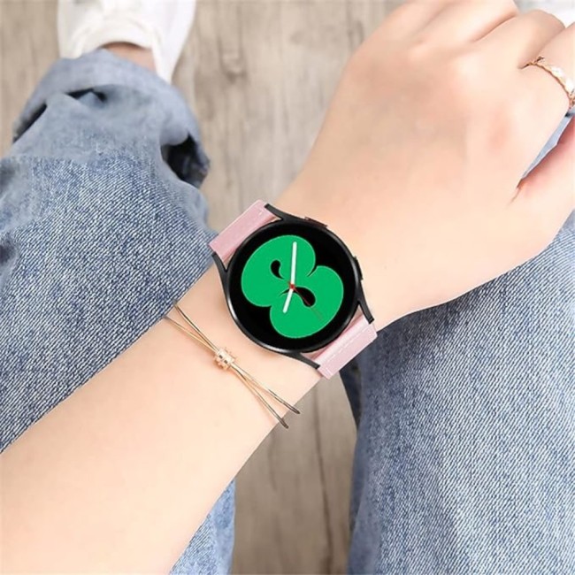 Estuyoya Correa cuero Bucle Amazfit Bip 5 rosa