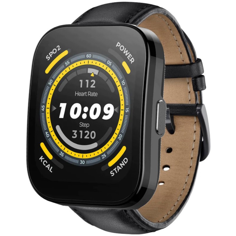 Estuyoya Correa cuero Clásica Amazfit Bip 5 negro