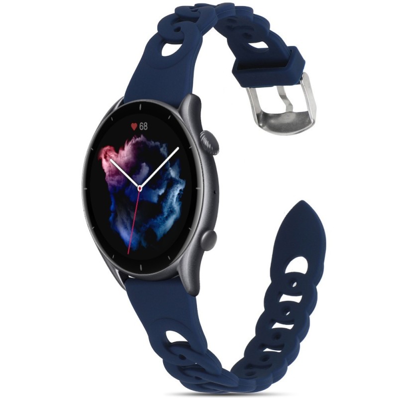 Estuyoya Correa silicona Diseño Cadena Amazfit GTR 3 (Pro) Azul Oscuro