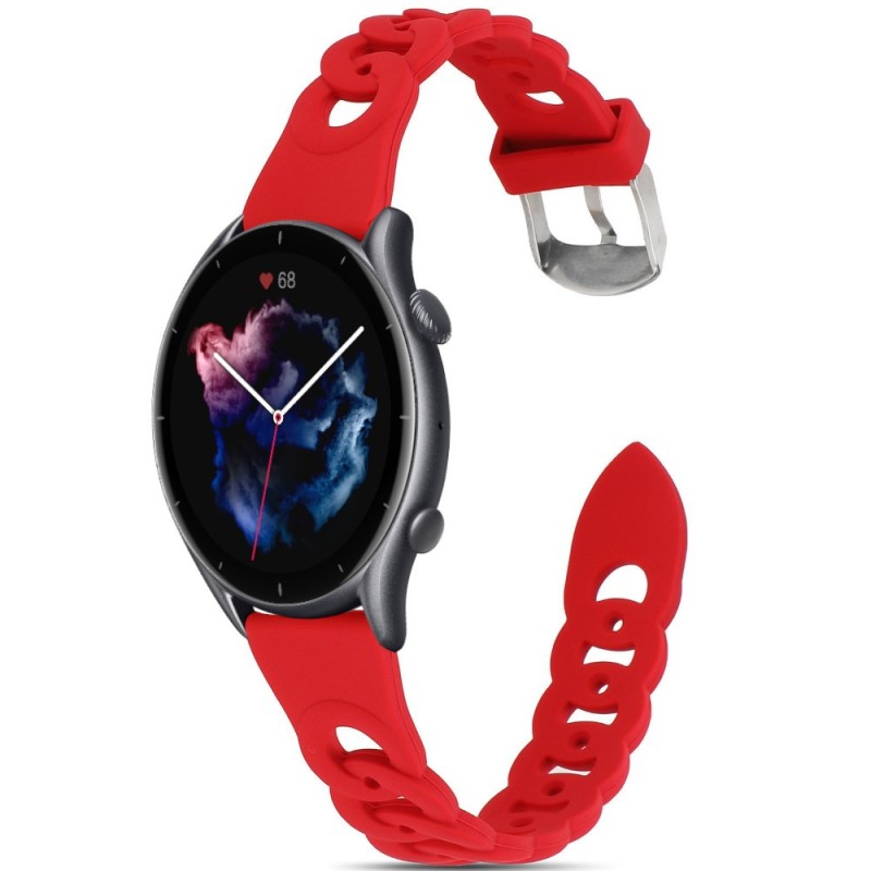 Estuyoya Correa silicona Diseño Cadena Amazfit GTR 3 (Pro) Rojo