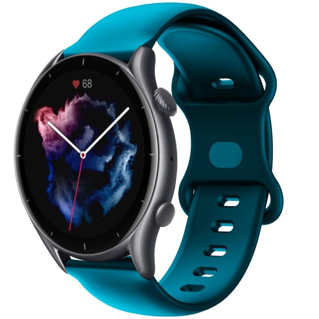 Estuyoya Correa silicona Doble Cierre Amazfit GTR 3 (Pro) Azul Eléctrico