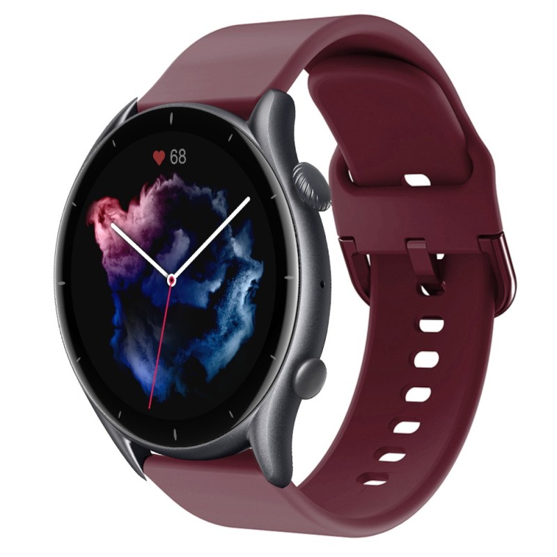 Estuyoya Correa silicona Hebilla Amazfit GTR 3 (Pro) Rojo Vino