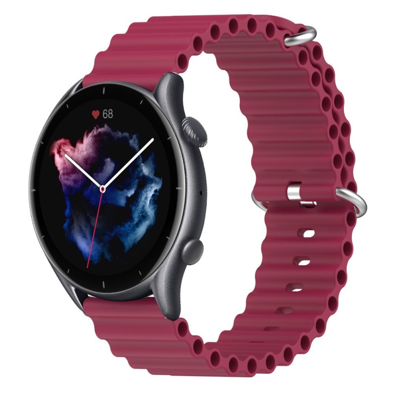 Estuyoya Correa silicona Ocean Amazfit GTR 3 (Pro) rojo vino