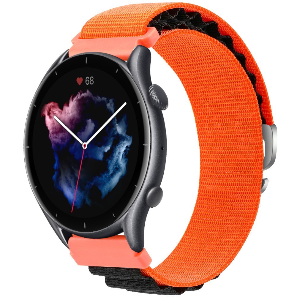 Estuyoya Correa loop nylon Amazfit GTR 3 (Pro) Naranja,Negro