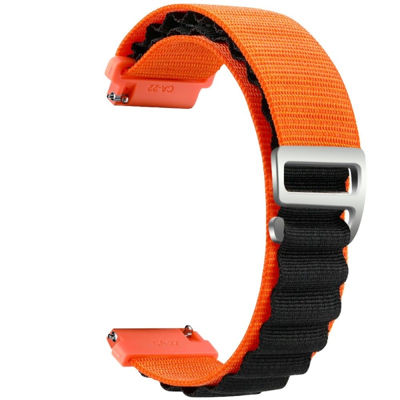 Estuyoya Correa loop nylon Amazfit GTR 3 (Pro) Naranja,Negro