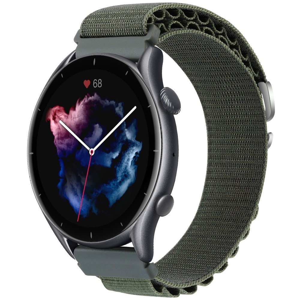 Estuyoya Correa loop nylon Amazfit GTR 3 (Pro) Verde Militar