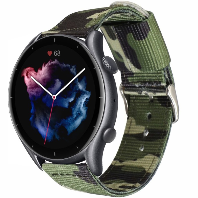 Estuyoya Correa nylon Amazfit GTR 3 (Pro) Camuflaje Verde