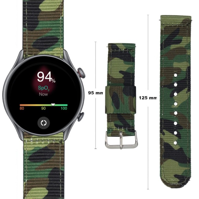 Estuyoya Correa nylon Amazfit GTR 3 (Pro) Camuflaje Verde