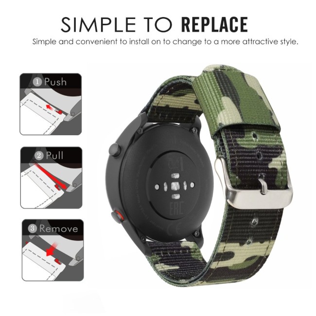 Estuyoya Correa nylon Amazfit GTR 3 (Pro) Camuflaje Verde