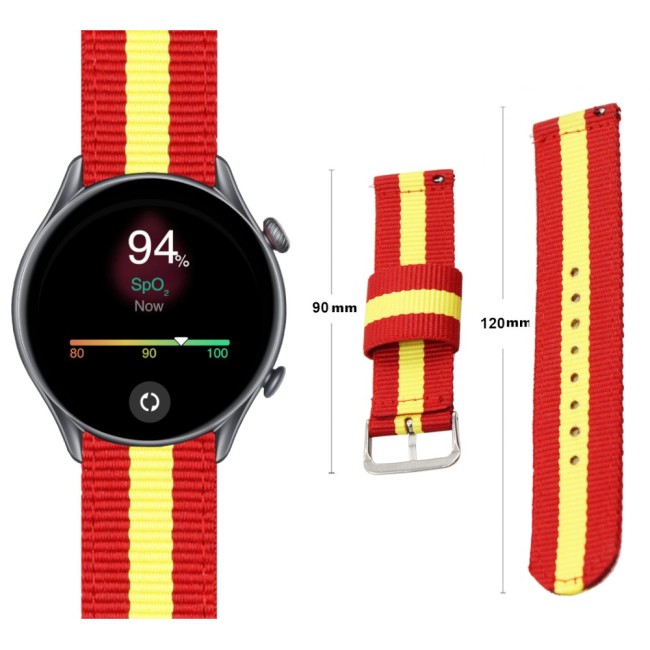 Estuyoya Correa nylon Amazfit GTR 3 (Pro) España rojigualda