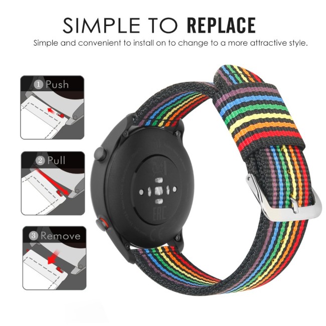 Estuyoya Correa nylon Amazfit GTR 3 (Pro) lgtbi black