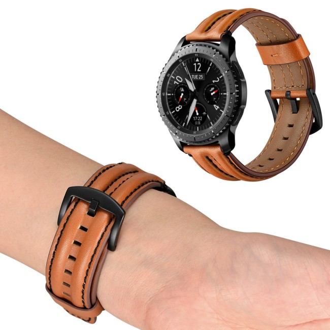 Estuyoya Correa cuero Acolchado Amazfit GTR 3 (Pro) marrón