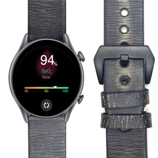 Estuyoya Correa cuero Amazfit GTR 3 (Pro) hecha a mano gris