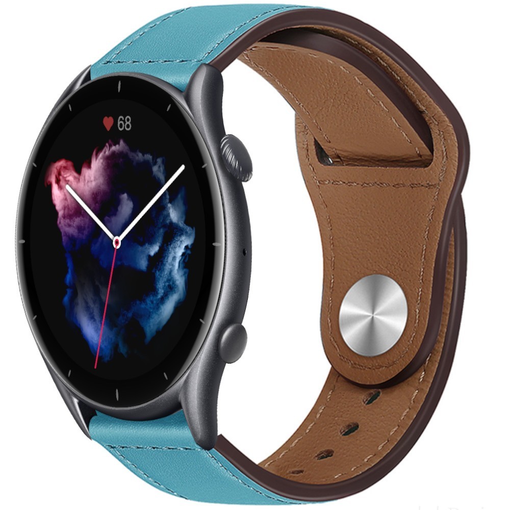 Estuyoya Correa cuero Bucle Amazfit GTR 3 (Pro) azul