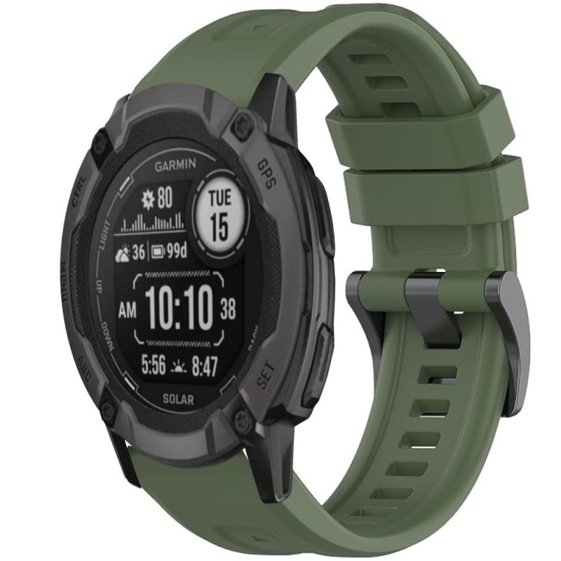 Estuyoya Correa silicona Básica Sport Garmin Instinct 2X Verde Militar