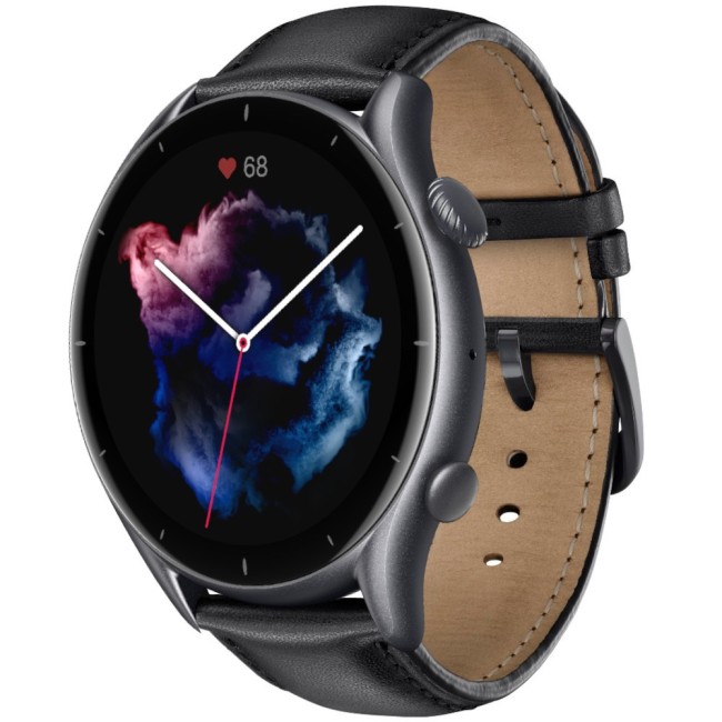 Estuyoya Correa cuero Clásica Amazfit GTR 3 (Pro) negro