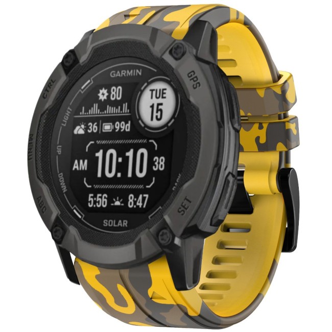 Estuyoya Correa silicona Camuflaje Garmin Instinct 2X Amarillo