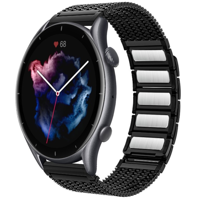 Estuyoya Correa acero Imán Amazfit GTR 3 (Pro) negro