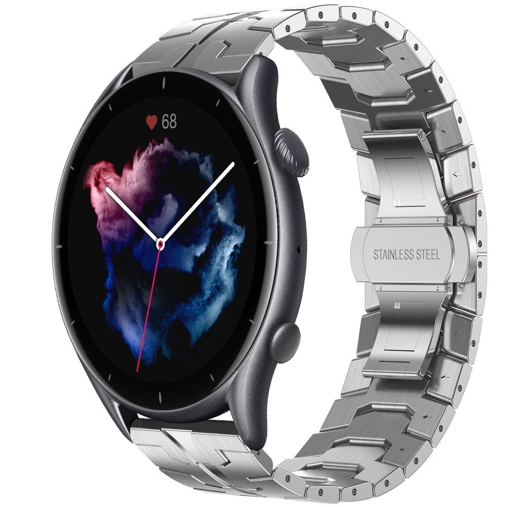 Estuyoya Correa acero Transformer Amazfit GTR 3 (Pro) plata