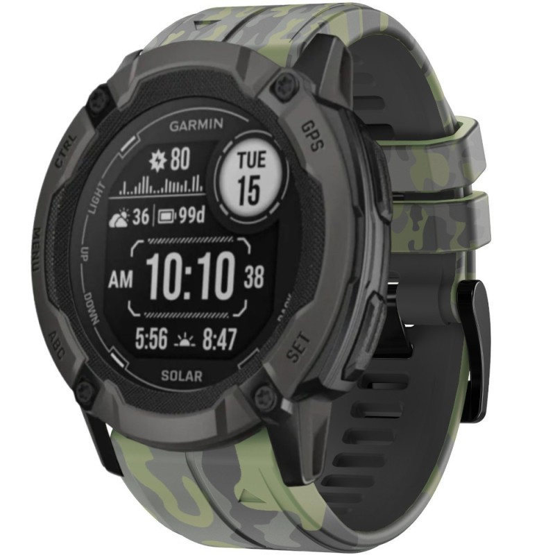 Estuyoya Correa silicona Camuflaje Garmin Instinct 2X Verde