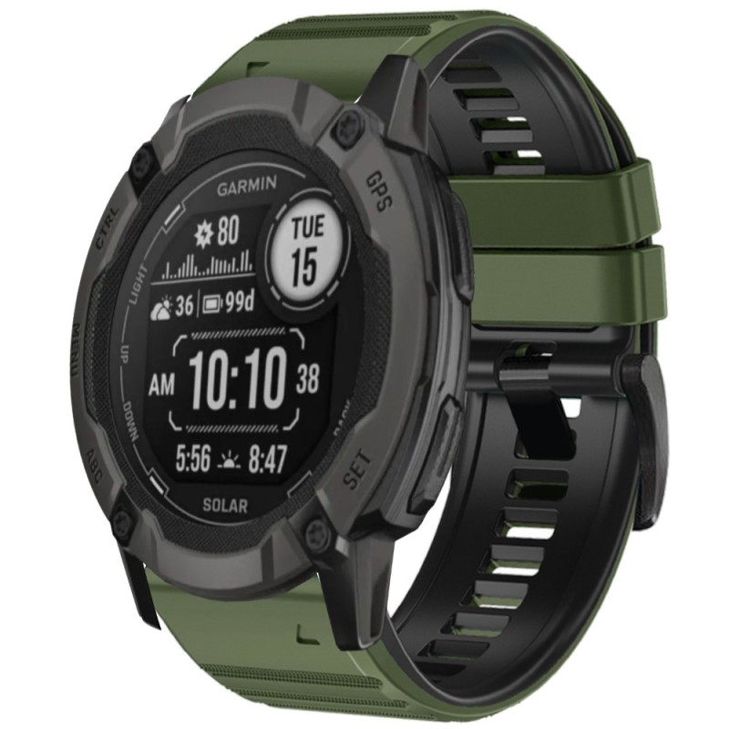 Estuyoya Correa silicona Deporte Garmin Instinct 2X Verde Militar