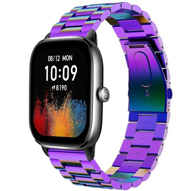 Estuyoya Correa metal acero Amazfit GTS 3 multicolor