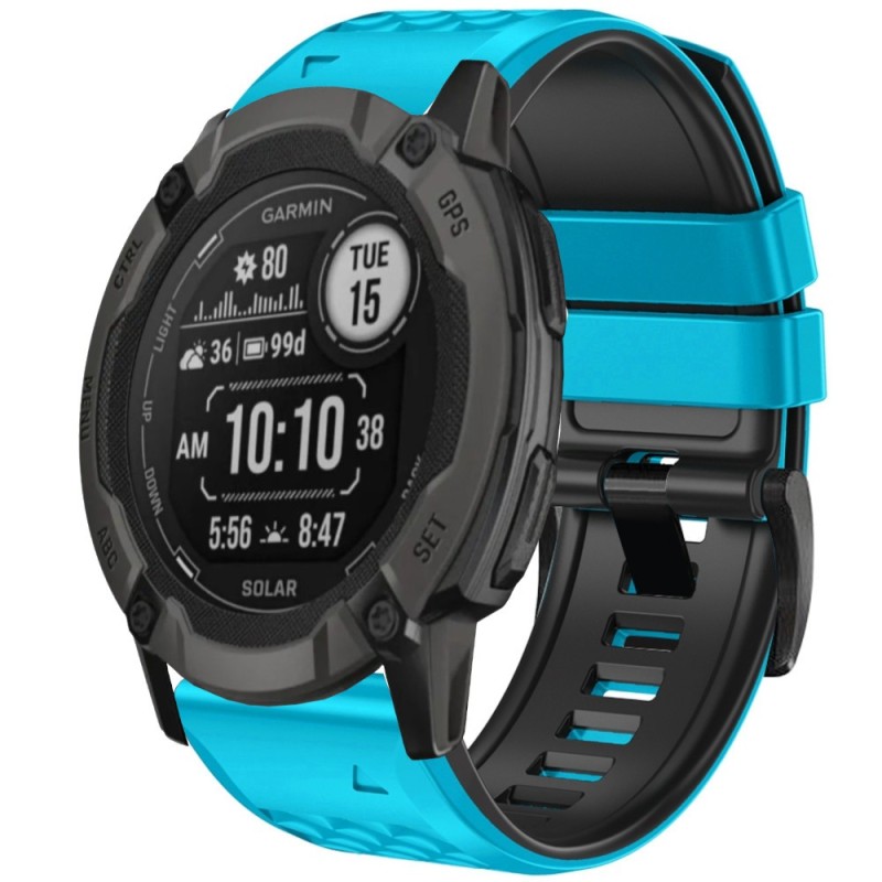 Estuyoya Correa silicona Piramid Garmin Instinct 2X Azul,Negro