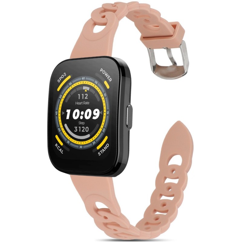 Estuyoya Correa silicona Diseño Cadena Amazfit Bip 5 Rosa