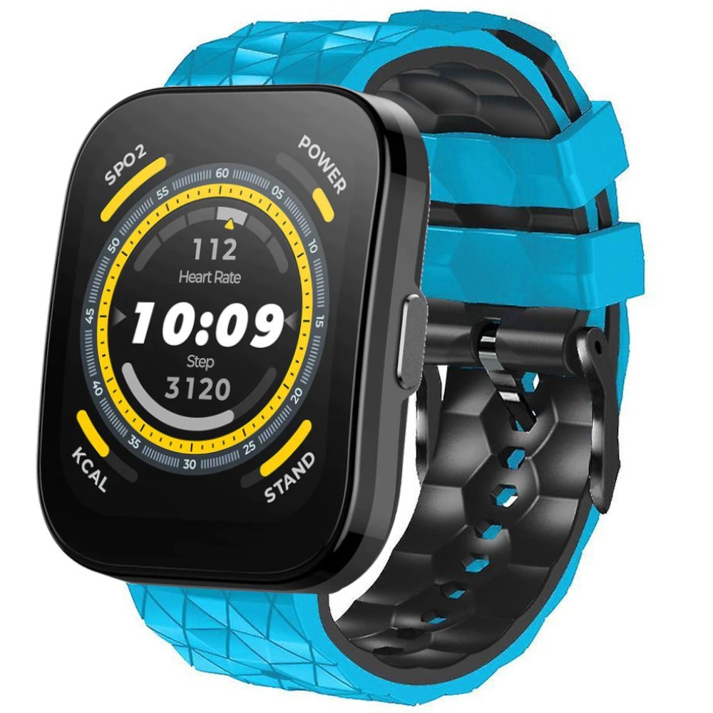 Estuyoya Correa silicona Geometric Amazfit Bip 5 Azul,Negro