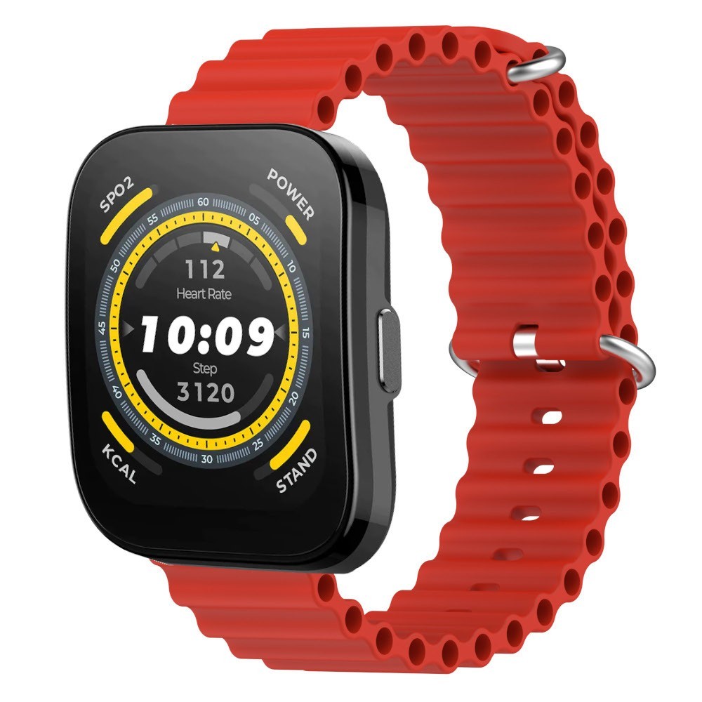 Estuyoya Correa silicona Ocean Amazfit Bip 5 rojo