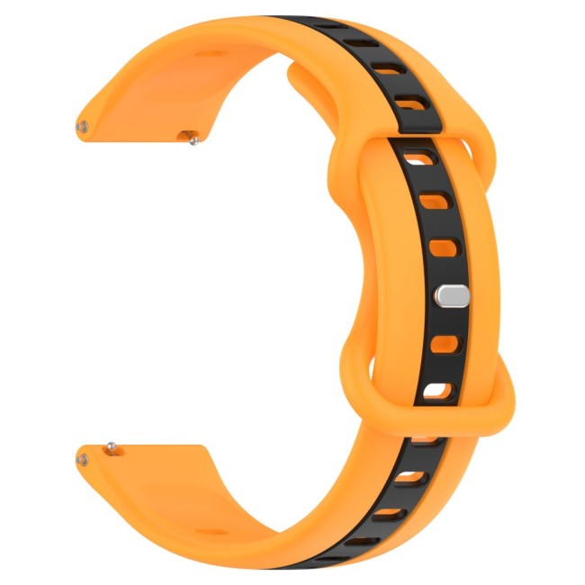 Estuyoya Correa silicona Raya Amazfit Bip 5 Naranja,Negro