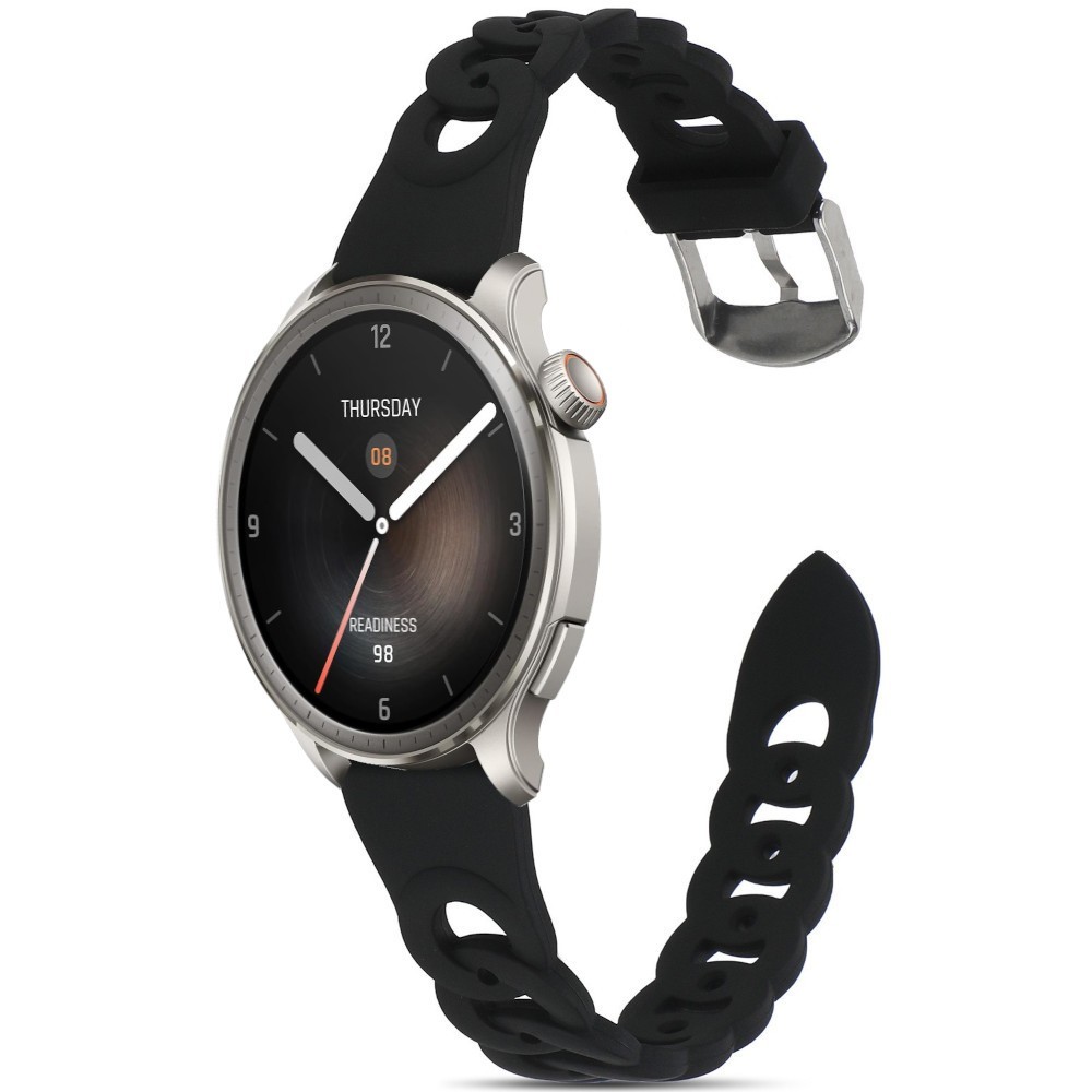 Estuyoya Correa silicona Diseño Cadena Amazfit Balance Negro