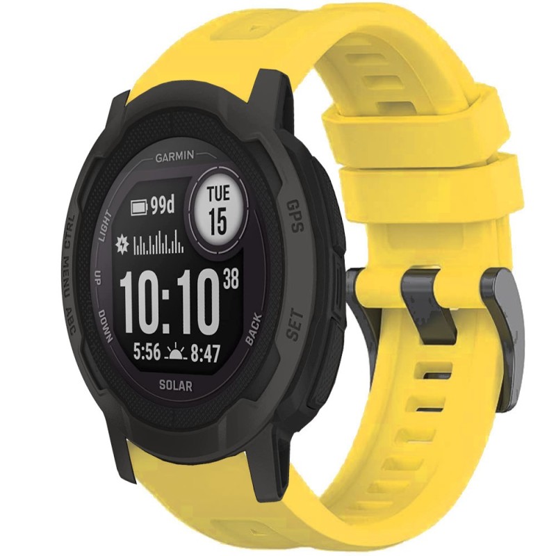 Estuyoya Correa silicona Básica Sport Garmin Instinct 2 Amarillo