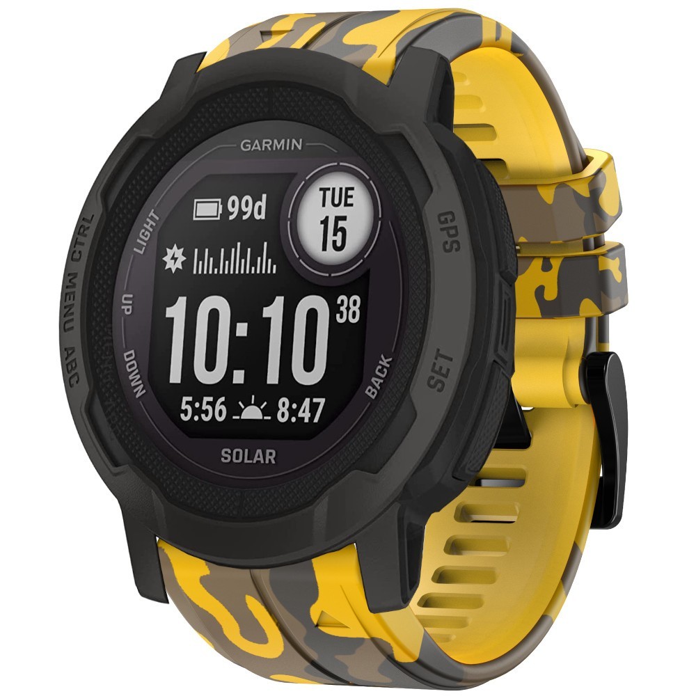 Estuyoya Correa silicona Camuflaje Garmin Instinct 2 Amarillo