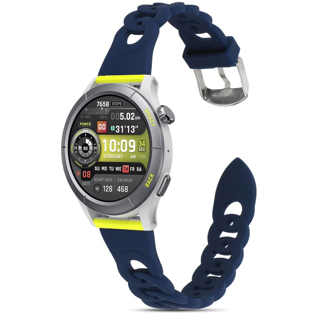 Estuyoya Correa silicona Diseño Cadena Amazfit Cheetah (Pro) (Round) Azul Oscuro