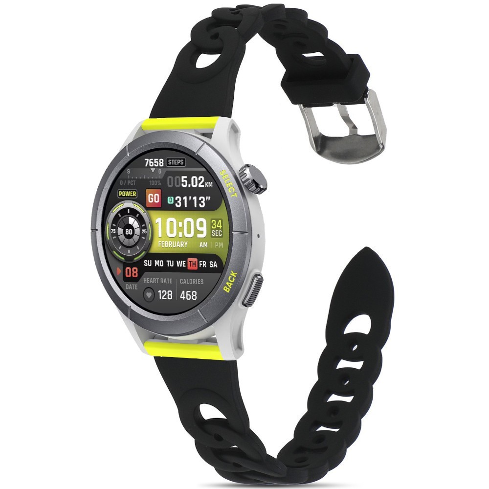 Estuyoya Correa silicona Diseño Cadena Amazfit Cheetah (Pro) (Round) Negro