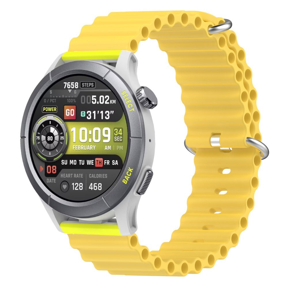 Estuyoya Correa silicona Ocean Amazfit Cheetah (Pro) (Round) amarillo