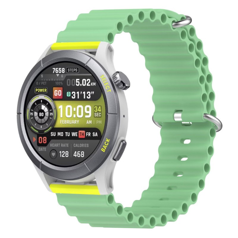 Estuyoya Correa silicona Ocean Amazfit Cheetah (Pro) (Round) verde claro