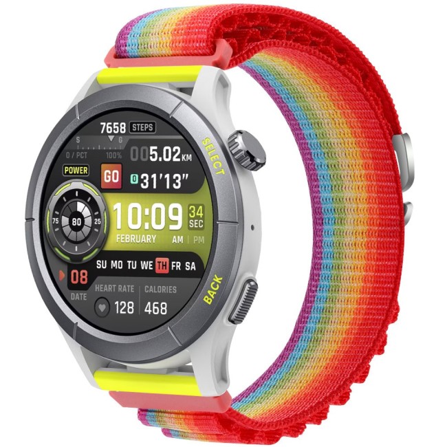 Estuyoya Correa loop nylon Amazfit Cheetah Rainbow