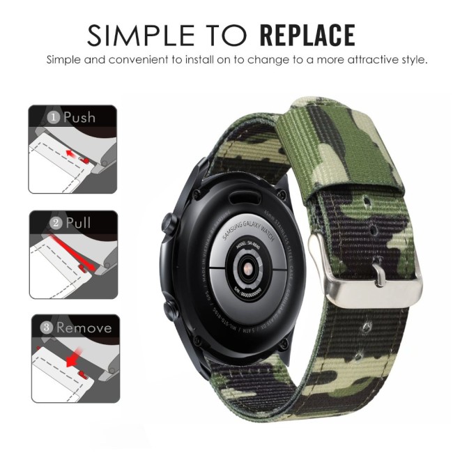 Estuyoya Correa nylon Amazfit Cheetah Camuflaje (Pro) (Round) Verde