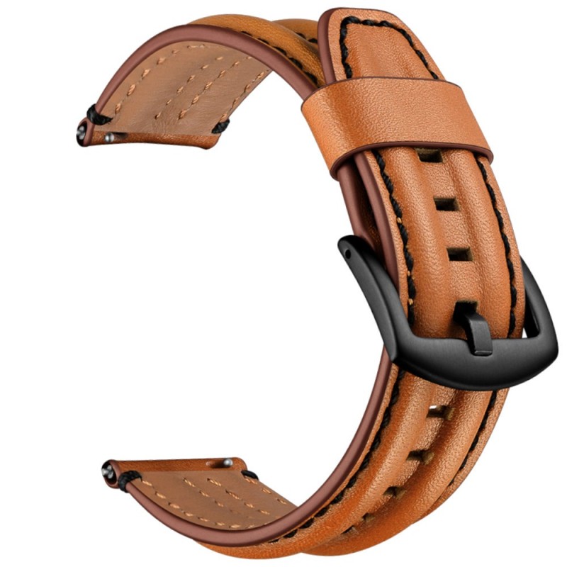 Estuyoya Correa cuero Acolchado Amazfit Cheetah (Pro) (Round) marrón