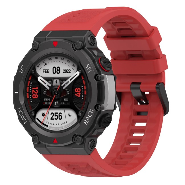 Estuyoya Correa silicona Armor Amazfit T-Rex 2 rojo