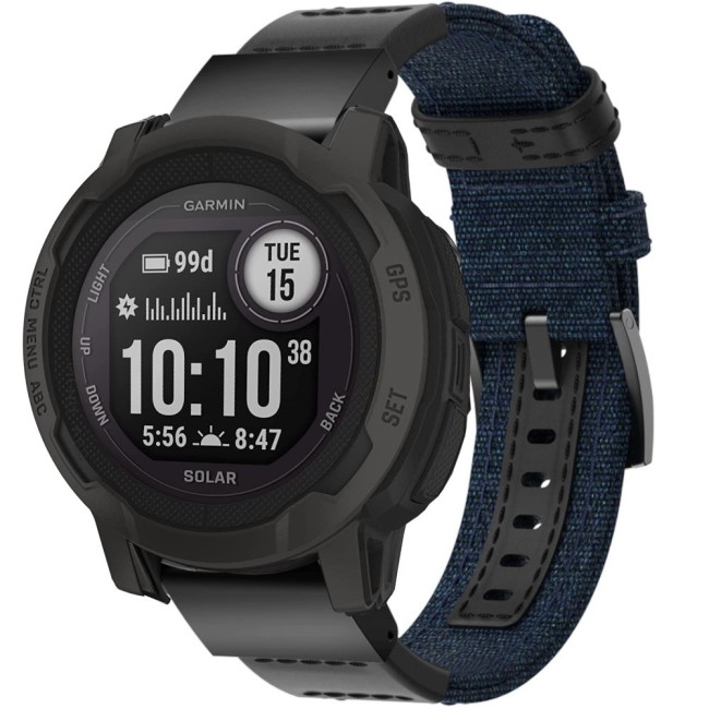 Estuyoya Correa nylon balistico Garmin Instinct 2 azul