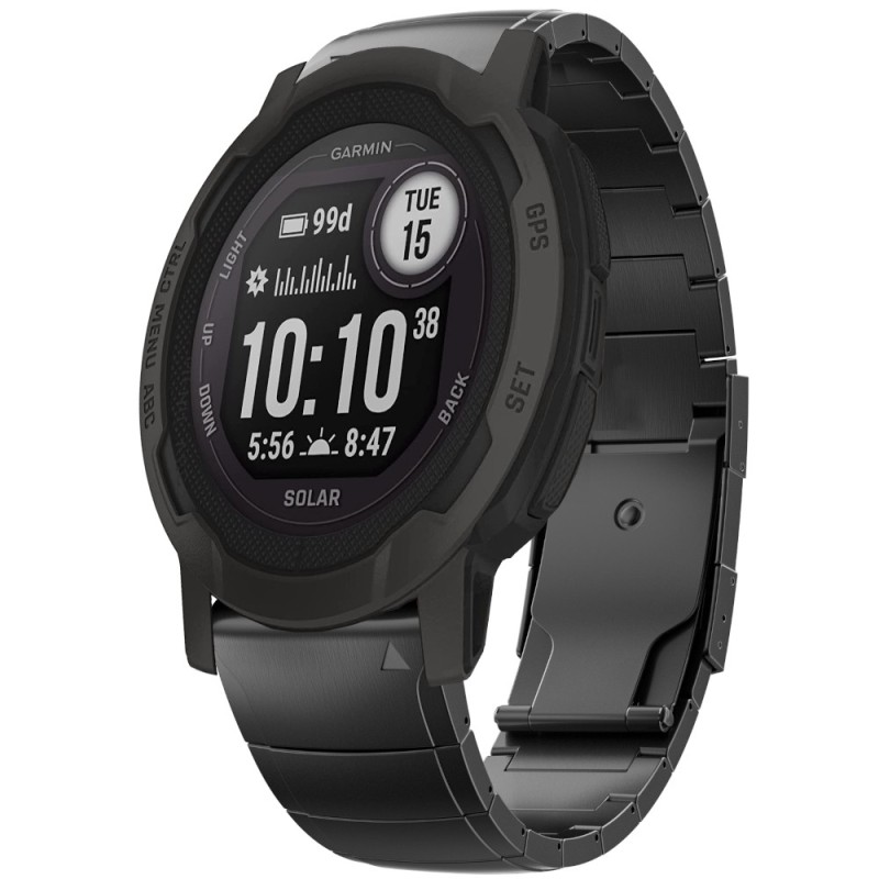 Estuyoya Correa Acero Luxury Garmin Instinct 2 Negro